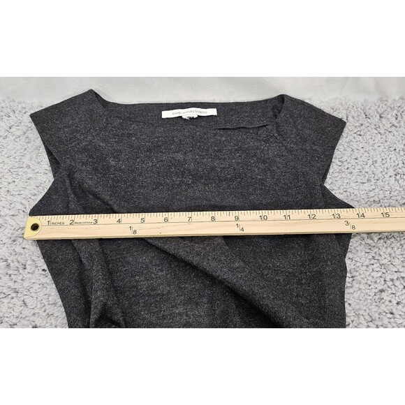 Diane von Furstenberg Sheath Dress Wool Felted Jersey Gray Quiet Luxury XXS - Picture 13 of 16